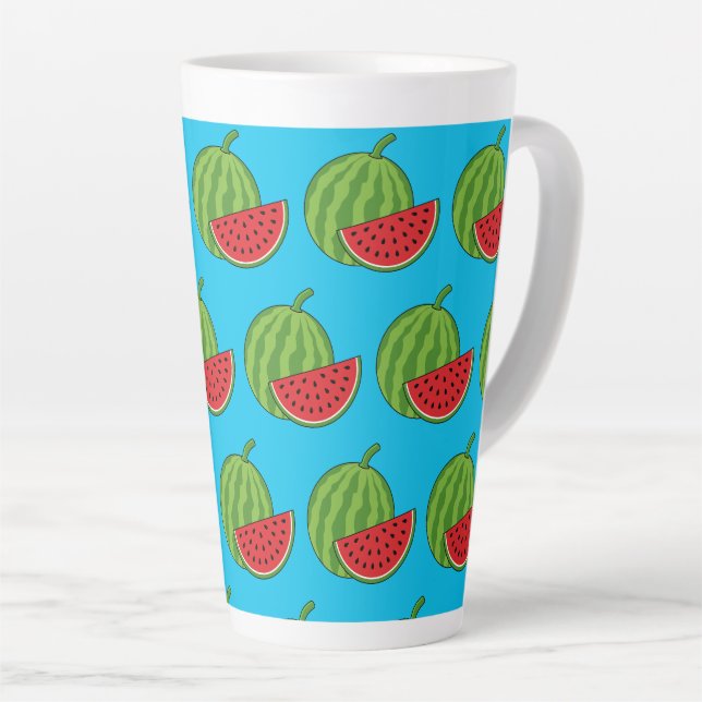 Tasse Latte Pastèque et tranche (Angle droit)
