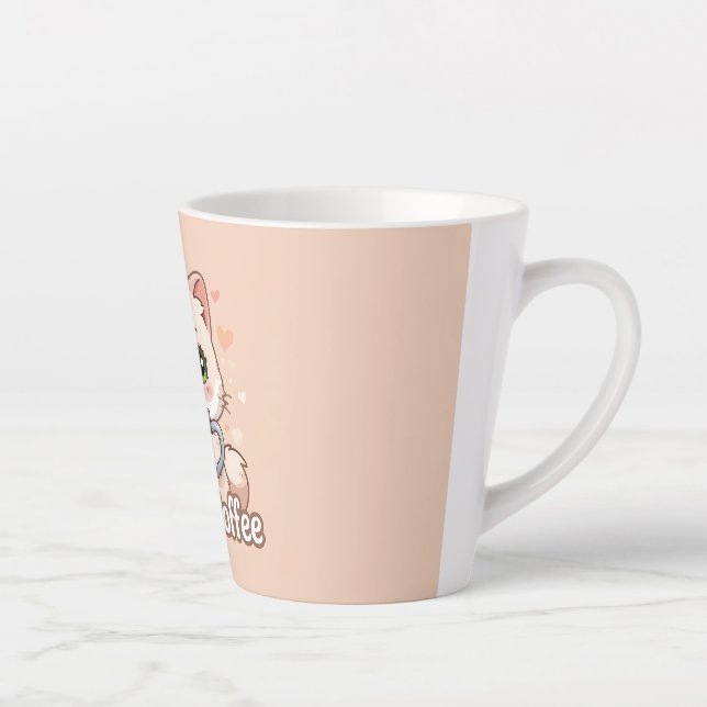 Tasse Latte Pâtes, Coeurs et Café Chaud : Le Kawaii Kitty's (Droite)