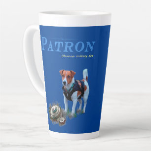 Tasse Latte Patron ukrainien Pyrotechnicien    DogCoffee M