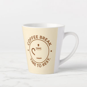 Tasse Latte ☕ Pause Café Minimaliste Beige Café Moderne ☕