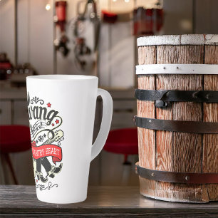 Tasse Latte Pays Twang rouge/noir ID464