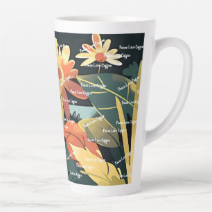 Tasse Latte Paysage floral de rêve 11