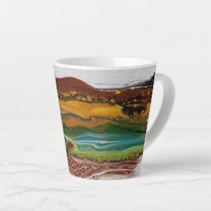 Tasse Latte Paysage montagnard Abstrait