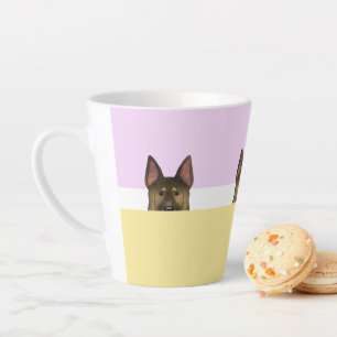 Tasse Latte "Peek a Boo" Chien berger allemand  