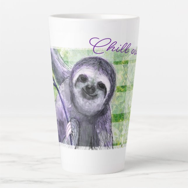 Tasse Latte Peinture à la sorcière de refroidissement (Devant)