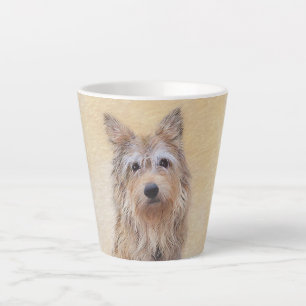 Tasse Latte Peinture Berger Picard - Joli art original chien