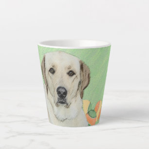 Tasse Latte Peinture de balles de tennis et de retrieur du Lab