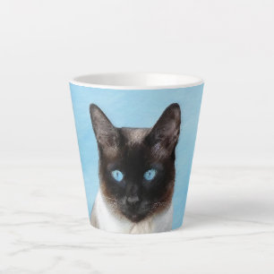 Tasse Latte Peinture de chats de Siamese - Cute Original Cat A
