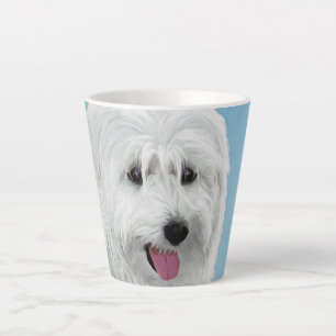 Tasse Latte Peinture de chien des lowland polonais - Art du ch