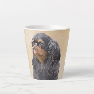 Tasse Latte Peinture de Spaniel Toy Anglais Art Animalier Orig