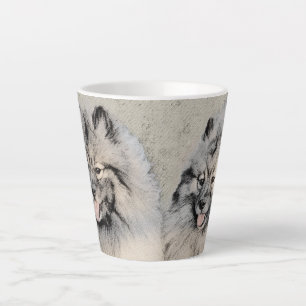 Tasse Latte Peinture Keeshond Brothers - Art Chien original