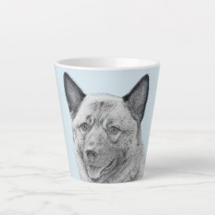 Tasse Latte Peinture norvégienne Elkhound - Art original Chien