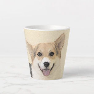 Tasse Latte Pembroke Welsh Corgi Peinture - Art Chien original