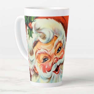 Tasse Latte Père Noël de Noël rétro