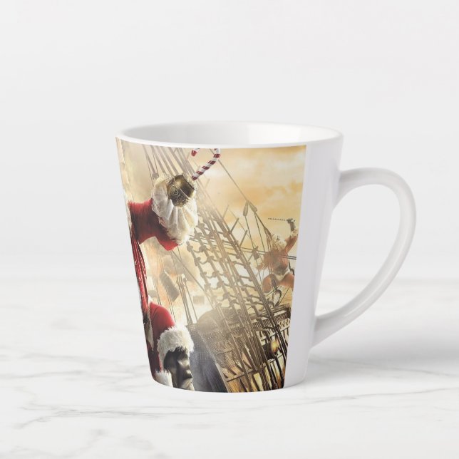 Tasse Latte Père Noël Est Un Pirate (Droite)
