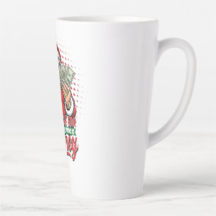 Tasse Latte Père Noël Gangster Tout ce que je veux pour Noël c
