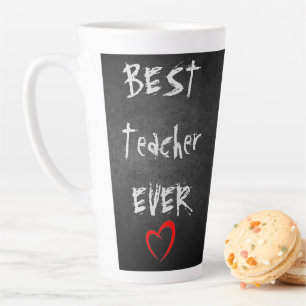 Tasse Latte Personalisé ‹ BEST TEACHER EVER › Chalkboard