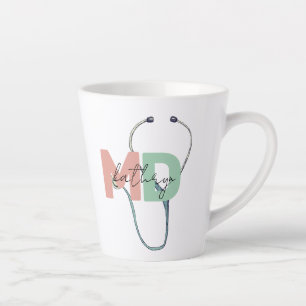 Tasse Latte Personalized Retro Medical Doctor MD Name 