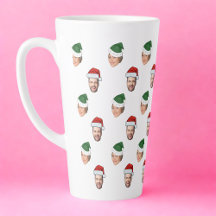 Personnalisé Visage 2 Photos Santa Hat Cadeau de N