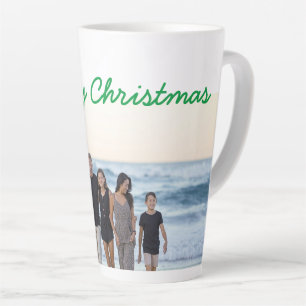 Tasse Latte personnaliser ajouter votre texte photo joyeux fê
