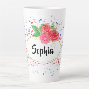 Tasse Latte Personnaliser la tasse, parties scintillant joyeus