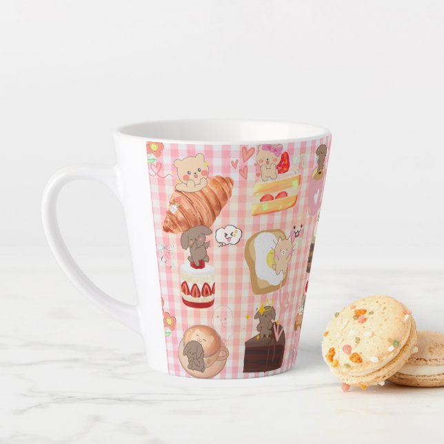 Tasse Latte pet cafe (En situation)