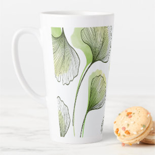 Tasse Latte Pétales verts