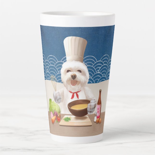Tasse Latte Petit Chien Chef (Devant)