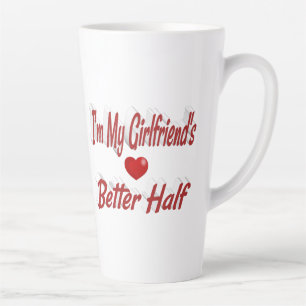 Tasse Latte Petite amie drôle citation texte rouge