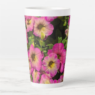 Tasse Latte Pétunias roses