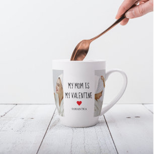 Tasse Latte Photo Collage   Ma mère est mon cadeau Valentine