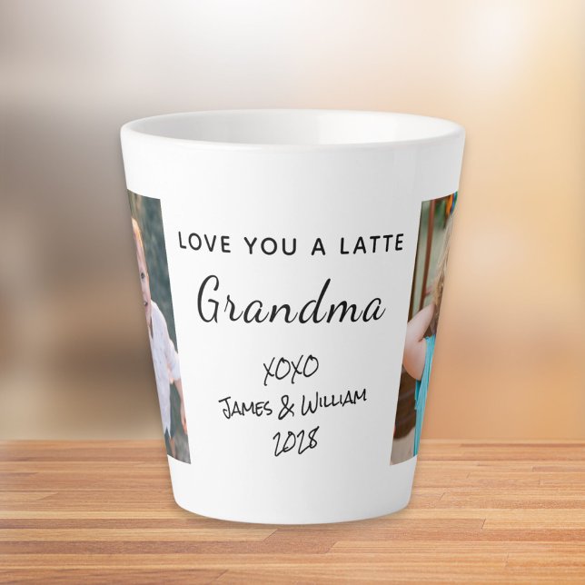 Tasse Latte Photo de grand-mère Love You (Créateur téléchargé)