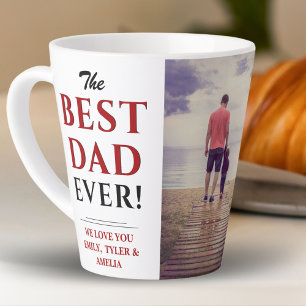 Tasse Latte Photo de la fête des pères moderne Meilleur papa d