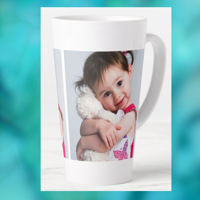 Tasse Latte Photo de l'enfant, copain, conjoint, maman ou anim (Créateur téléchargé)