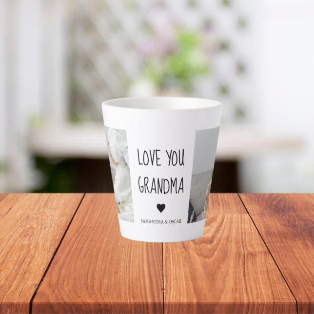 Tasse Latte Photo de Love You Grandma Meilleur poison (Créateur téléchargé)