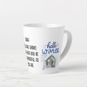 Tasse Latte Photo modifiable couleur Nom Écrire cadeau de vaca