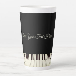 Tasse Latte Piano Keys Piano