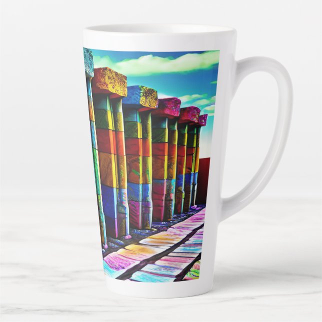 Tasse Latte Pierres psychédéliques (Droite)