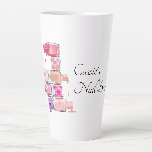 Tasse Latte Pile Polonaise Clou Personnalisée (Devant)