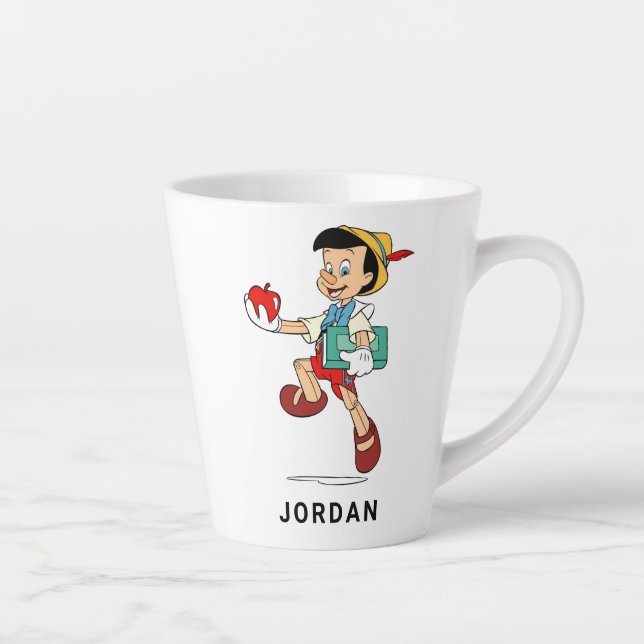 Tasse Latte Pinocchio Pinocchio marchant à l'école Disney (Droite)