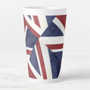 Tasse Latte PixDezines Collage Union Jack