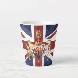 Tasse Latte PIXDEZINES WATERCOLOR UNION JACK and INSIGNIA