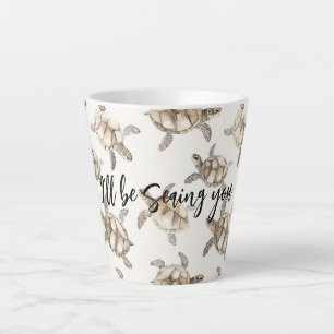 Tasse Latte Plage des tortues de mer vous voyant