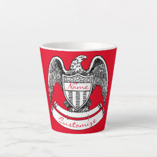 Tasse Latte Plaque d'aigle patriotique Vintage Thunder_Cove