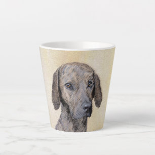 Tasse Latte Plott Peinture - Cute Original Chien Art