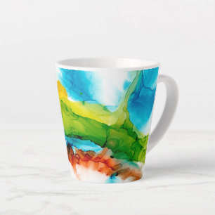 Tasse Latte Plume primaire - Aquarelles