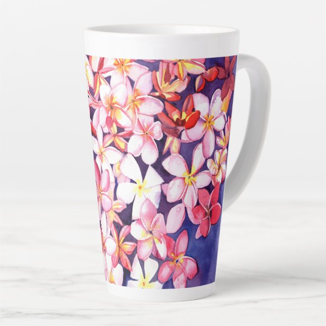 Tasse Latte Plumeria flottante (Angle droit)
