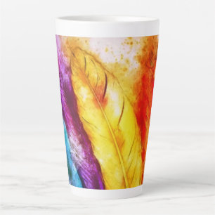 Tasse Latte Plumes lumineuses
