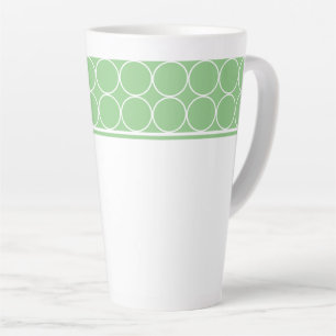 Tasse Latte Pointeur en latte vert et blanc