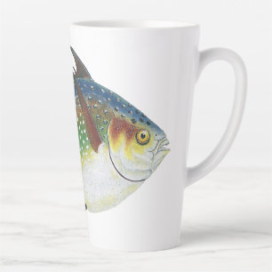 Tasse Latte Poisson Opah tropical, animal aquatique marin Vint